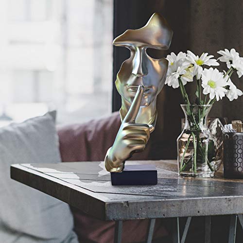 Abstract Statues Silence is Gold Decorative Objects