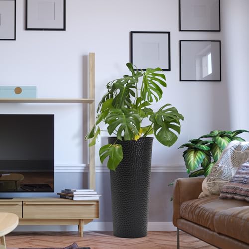 Garden 2 Pack 28" H. Metal Planter with 2X Inside Pots (2 Count)
