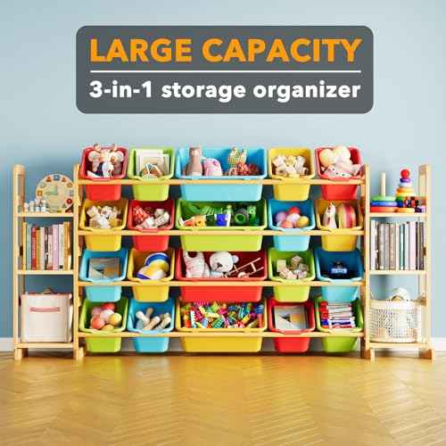 Toy Storage Organizer with 6 Shelves and 20 Bins