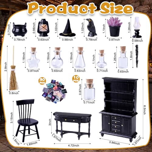 56 Pcs Halloween Miniatures Decorations 1 (56 Count)