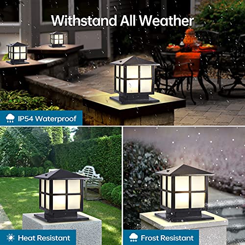 11.8In Outdoor Post Lights Hardwired