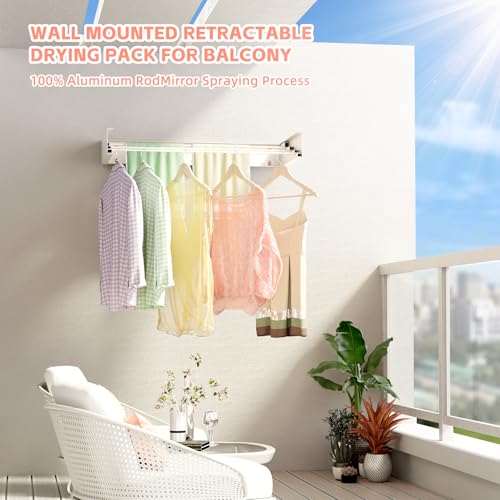 Wall Mounted Drying Rack for Laundry 19.8''