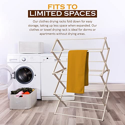 Wooden Folding Laundry Rack
