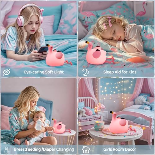 Flamingo Night Light for Kids