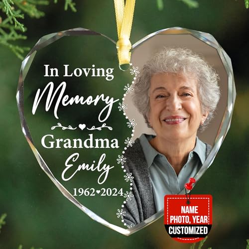 Personalized Memorial Glass Ornament 2026