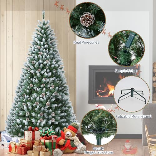 6FT Pre Lit Artificial Christmas Tree with White Lights