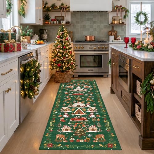 2x5 Christmas Runner Rug for Hallway
