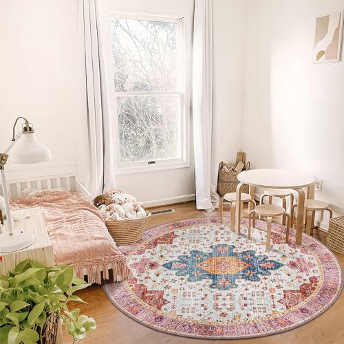 Ultra Thin Washable Round Rug