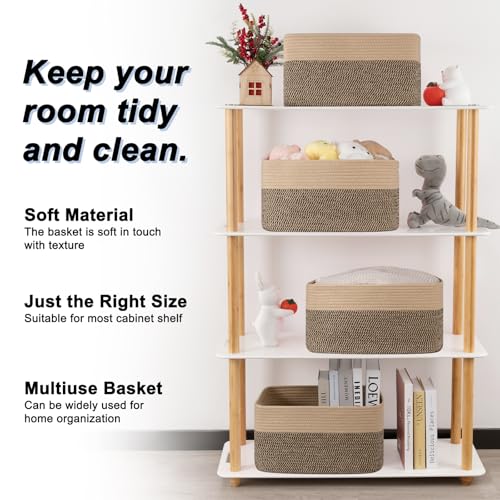 4 Pack Storage Baskets for Organizing (4 Count)