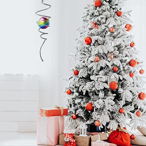 Multi Color Wind Spinner Tail Gazing Ball Spiral Decorative Wind Spinners Sun Catcher Visual Illusion Wind Spinner Stabilizer Indoor Outdoor Garden Decoration