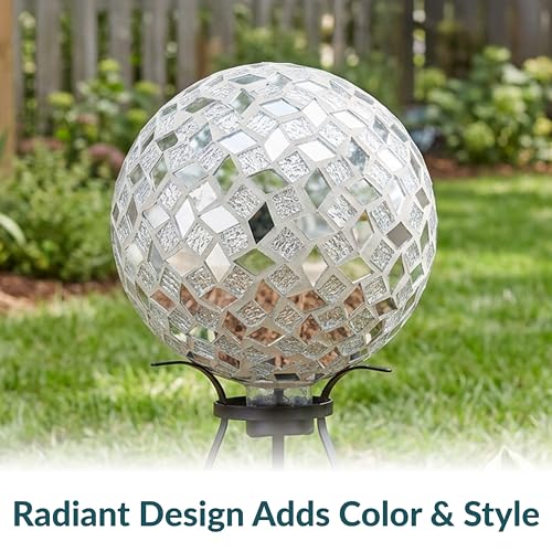 Sunnydaze 10" Mosaic Glass Gazing Ball for Garden