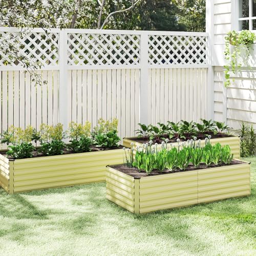 6x3x2ft Outdoor Metal Raised Garden Bed (2 Count)