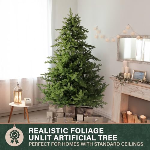 7.5 Ft. Foxtail Pine Artificial Christmas Tree with Stand and No Lights