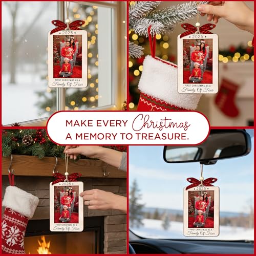Our First Christmas as Family of 4 Ornament 2025