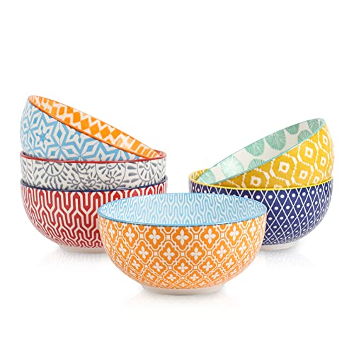 Ceramic Cereal Bowls Set of 6 (6 Count)
