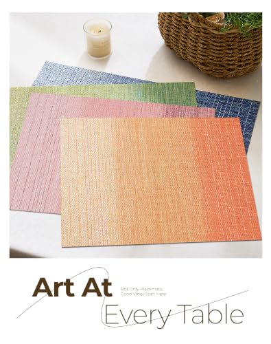 Woven Vinyl Fall Placemats Set of 12 (12 Count)