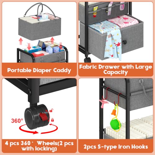 3In1 Baby Diaper Caddy Organizer