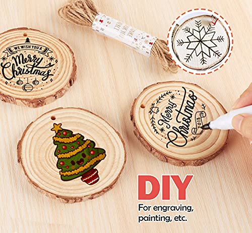 30Pcs Natural Wood Slices (30 Count)