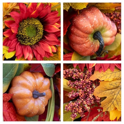 Fall Wreaths for Front Door 24 Inch