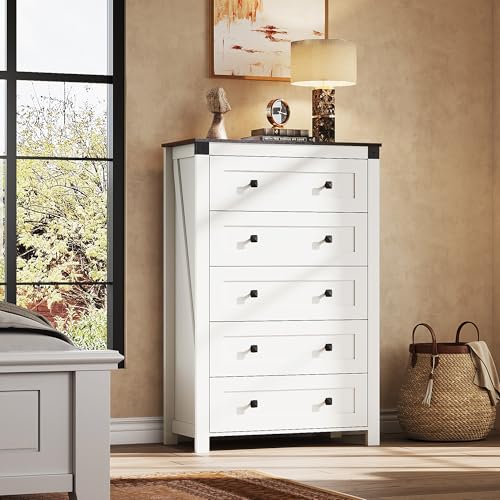 Farmhouse White Dresser for Bedroom