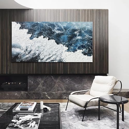 Abstract Wall Art Decor for Living Room Wave Artwork for Walls 24"x48"