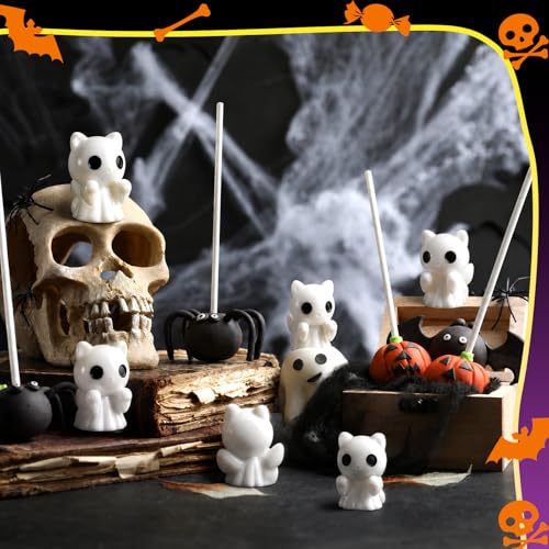 50 Pcs Halloween Mini Ghosts Figurines Resin Tiny Ghosts (50 Count)