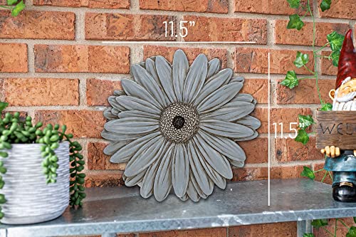 NAT & Jules Gerbera Daisy Flower Shaped Dimensional Indoor Outdoor 12 inch Cast Resin Decorative Garden Stepping Stone
