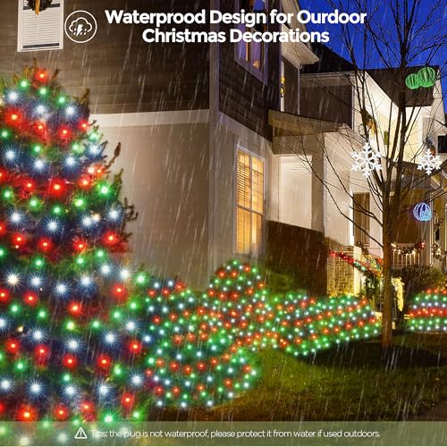 Christmas Lights Outdoor 200LED 8.4ft x 5.2ft Christmas Net Lights with 8 Modes