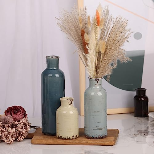 Multicolor Ceramic Vase Set of 3 (3 Count)