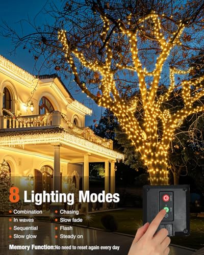 3 Pack Solar Fairy Lights for Outside Waterproof (147 Foot)