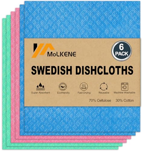 Swedish Dishcloths for Kitchen (6 Count)