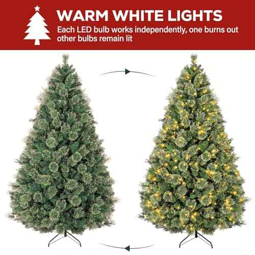 6 ft Prelit Christmas Tree with Pine Needle