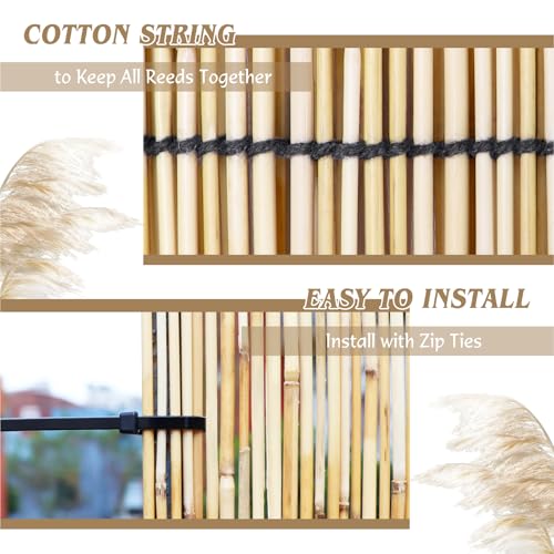 Natural Reed Fencing Roll 5.5x16.4FT Privacy Screen for Patio (89.7 sq ft sq ft)