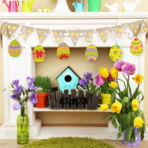 36PCS Wooden Easter Ornaments to Paint (36 Count)