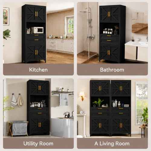 71" Kitchen Pantry Cabinet