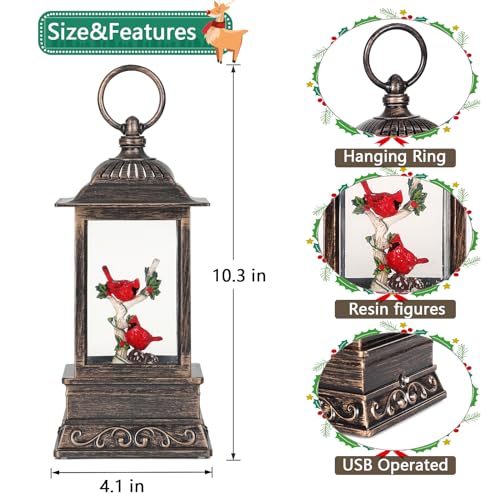 Cardinal Snow Globe