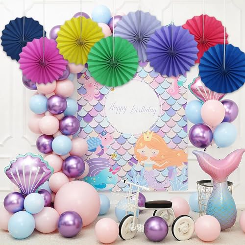 Blue Party Decorations Navy Blue Hanging Paper Round Fan Bulk 12inch (30 Count)
