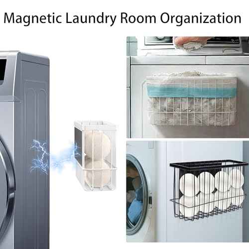 Magnetic Shelf Fridge Basket Bin for Whiteboard Washer Dryer Locker Cabinet