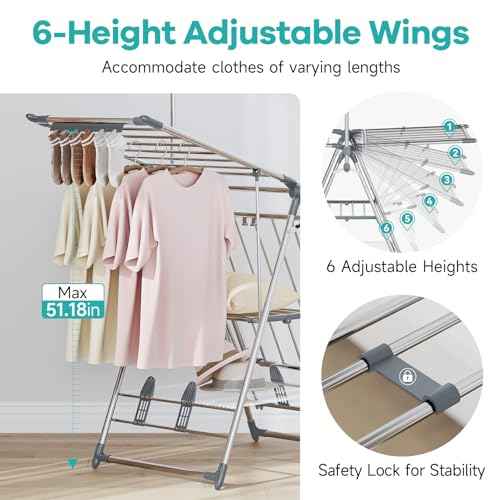 Clothes Drying Rack with High Hanger