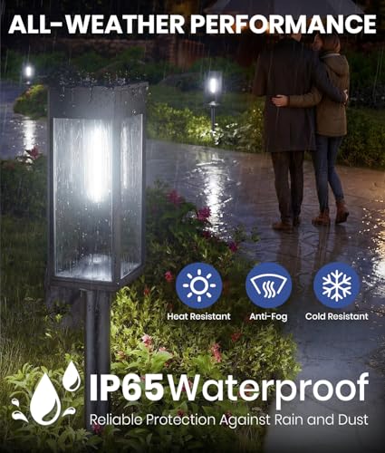 Solar Walkway Lights Outdoor (4 Count)