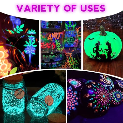 Glow in the Dark Paint 12 Colors 30ml (12 Fl Oz)