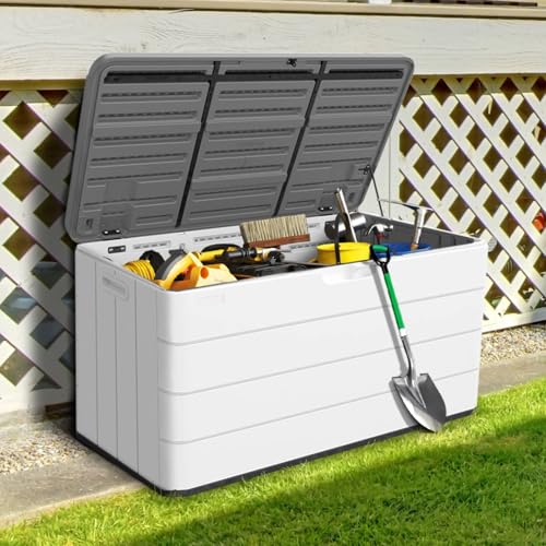 110 Gallon Lockable Resin Deck Box