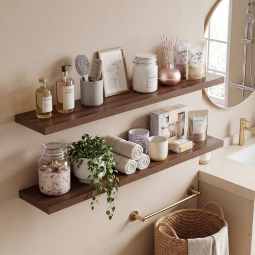 10 Inch Deep Floating Shelves 40” Set of 2 (2 Count)