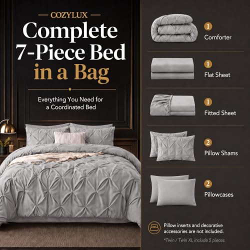 King Size Comforter Set French Grey