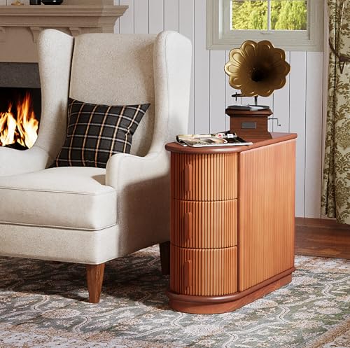 3 Drawer Wooden End Table (2 Count)