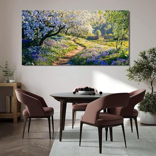 Canvas Wall Art Landscape Artwork for Walls Green Wall Art Bedroom 24"x48"