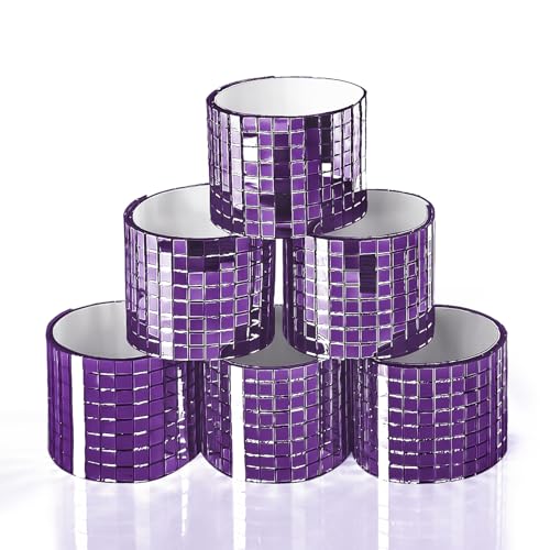 Mirror Mosaic Disco Tiles Self Adhesive Glass (6 Count)