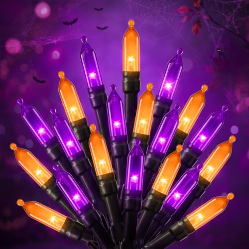 Orange Purple Outdoor Halloween Lights