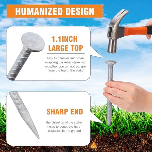 24 Pcs 14 inch Rebar Stakes