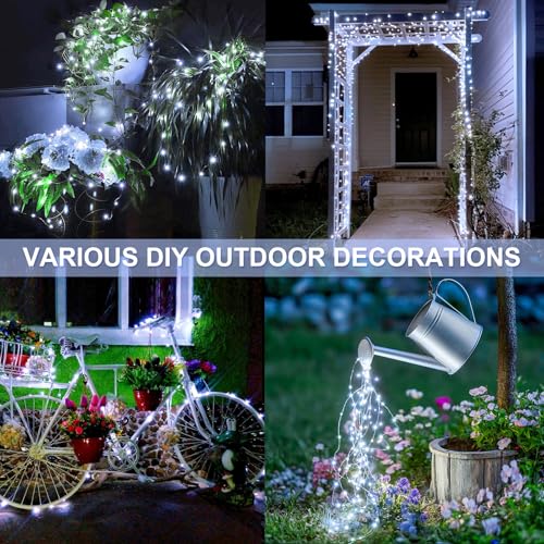2 Pack Solar String Lights Outdoor Total 66FT 200LED Fairy Lights (2 Count)